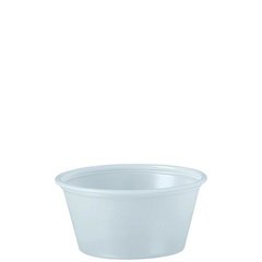 Polystyrene Portion Cups, 2 oz, Plastic, Translucent, 250/Bag, 10 Bags/Carton