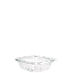 ClearPac SafeSeal Tamper-Resistant/Evident Containers, Flat Lid, 8 oz, Clear, Plastic, 100/Bag, 2 Bags/Carton