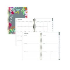 Sophie Frosted Weekly/Monthly Planner, Floral Artwork, 8 x 5, Multicolor Cover, 12-Month (Jan to Dec): 2026