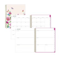 Fly By Frosted Weekly/Monthly Planner, Butterflies Artwork, 11 x 8.5, Blush/Pink Cover, 12-Month (Jan to Dec): 2026