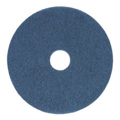Scrubbing Floor Pads, 13" Diameter, Blue, 5/Carton