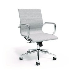 Alera Siskin Fabric Managers Chair, Supports Up to 275 lb, 16.93 to 20.67 Seat Height, Gray Seat, Gray Back, Chrome Base