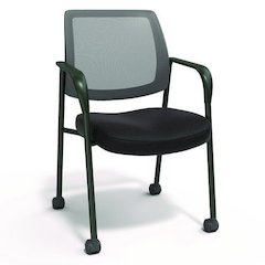Alera Wessex Mesh Fabric Guest Chair, 24.41 x 23.62 x 35.04, Black Seat, Black Back, Black Base