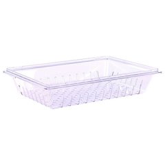 StorPlus Polycarbonate Food Storage Container Colander, 18 x 26 x 5, Clear, Plastic