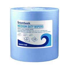 Hydrospun Wipers, Medium Duty, 12 x 12, Blue, 1,100/Roll