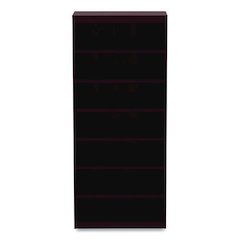 Alera Valencia Series Square Corner Bookcase, Seven-Shelf, 35.63w x 11.81d x 83.86h, Mahogany