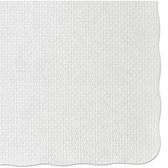 Placemats, Knurl Embossed Surface, Scalloped Edges, 13.5" x 9.5", White, 1,000/Carton