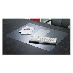 KrystalView Desk Pad with Antimicrobial Protection, Matte Finish, 36" x 20", Clear