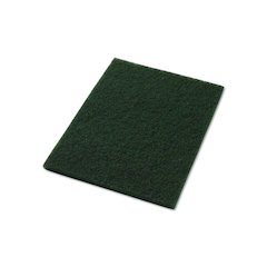 Scrubbing Pads, 14" x 20", Green, 5/Carton