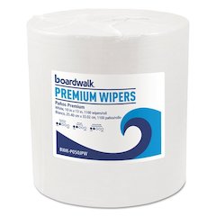 Hydrospun Wipers, 9 x 13, White, 1,100/Roll