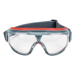 GoggleGear 500 Series Safety Goggles with Scotchgard Anti-fog Technology, Clear Lens, Gray Frame, 10/Carton
