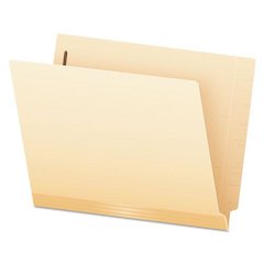 Manila Laminated End Tab Fastener Folders, Straight Tab, Expands 0.75", 1 Fastener, Letter Size, 11-pt Manila, 50/Box