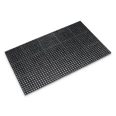 Safewalk Heavy-Duty Anti-Fatigue Drainage Mat, 0.88" Thick, 36" x 60", Black Raised Rib Perforated Surface
