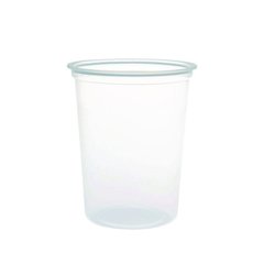 Microgourmet Plastic Deli Container, 32 oz, 4.7" Diameter x 5.7" h, Clear, 500/Carton
