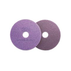Diamond Floor Pads, 20" Diameter, Purple, 5/Carton
