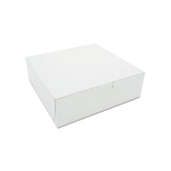 Non-Window Bakery Boxes, Paperboard, 8w x 8d x 2 1/2h, White, 250/Bundle