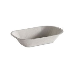 Savaday Molded Fiber Food Tray, Beige, 6x4, 250/BG, 4 BG/CT