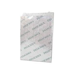 Foil/Paper/Honeycomb Insulated Bag "Delicious", 8" x 6", White, 1000/Carton