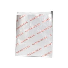 Foil Hamburger Bags, 6 x 3/4 x 6 1/2, Silver, 1000 per Carton