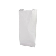 Grease-Resistant Sandwich Bags, 6 x 3/4 x 6 1/2, White, 2000/Carton