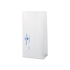 Dubl Wax Grease-Resistant Bakery Bags, 6 1/8 x 4 x 12 3/8, White, 1000/Carton