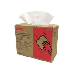 Tuff-Job Double Recrepe Wipers, 9.75 x 16.5, White, 100/Box, 8 Box/Carton