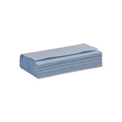 Windshield Paper Towels, Unscented, 9.125 x 10.25, Blue, 250/PK, 9 Packs/Carton