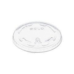 Polystyrene Plastic Flat Straw-Slot Cold Cup Lids, For 9-10oz Cups,Clear,1000/CT