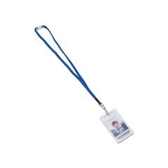 Breakaway Lanyards, Metal J-Hook Fastener, Blue