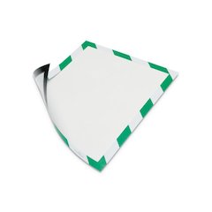 DURAFRAME Security Magnetic Sign Holder, 8.5 x 11, Green/White Frame, 2/Pack