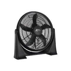 20" Super-Circulator 3-Speed Tilt Fan, Plastic, Black