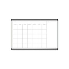 PINIT Magnetic Dry Erase Calendar, Monthly Planning/Scheduling, 36 x 24 (Actual Size: 35 x 23), White Surface, Aluminum Frame