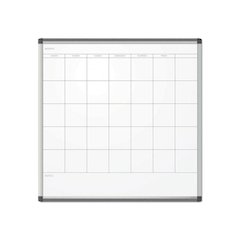 PINIT Magnetic Dry Erase Calendar, Monthly Planning/Scheduling, 36 x 36 (Actual Size: 35 x 35), White Surface, Aluminum Frame