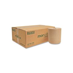 Morsoft Universal Roll Towels, 1-Ply, 8" x 800 ft, Brown, 6 Rolls/Carton