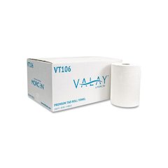 10 Inch TAD Roll Towels, 1-Ply, 10" x 550 ft, White, 6 Rolls/Carton