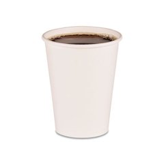 Paper Hot Cups, 12 oz, White, 50/Sleeve, 20 Sleeves/Carton