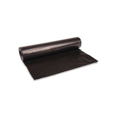 Recycled Low-Density Polyethylene Can Liners, 45 gal, 0.8 mil, 40" x 48", Black, Perforated, 10 Bags/Roll, 10 Rolls/Carton