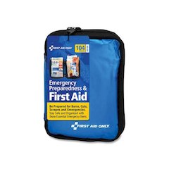 Soft-Sided First Aid and Emergency Kit, 104 Pieces, Soft Fabric Case