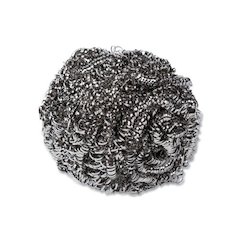 Stainless Steel Sponge, Polybagged, 1.75 oz, Gray, 12/Pack, 6 Packs/Carton