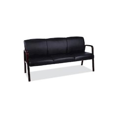 Alera Reception Lounge WL Series 3-Seat Sofa, 65.13" x 26.13" x 33", Black