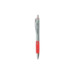 Comfort Grip Gel Pen, Retractable, Medium 0.7 mm, Red Ink, Gray/Red/Silver Barrel, Dozen