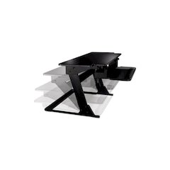 Precision Standing Desk, 42" x 23.2" x 6.2" to 20", Black