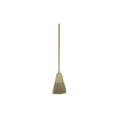 100% Corn Brooms, 60" Overall Length, Natural, 6/Carton