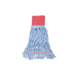 Pro Loop Web/Tailband Mop Head, Cotton/Polyester/Rayon, Large, Blue, 12/Carton