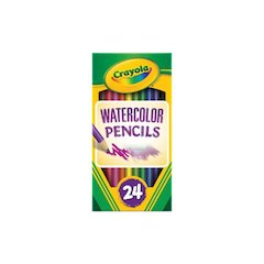 Watercolor Pencil Set, 3.3 mm, 2B, Assorted Lead and Barrel Colors, 24/Pack