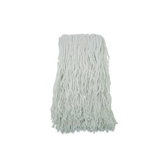Banded Rayon Cut-End Mop Heads, #24, White, 1.25" Headband, 12/Carton
