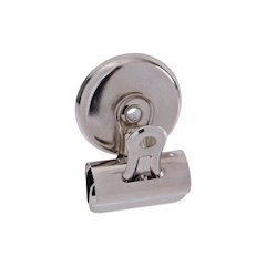 Bulldog Magnetic Clips, Small, Nickel, 18/Pack