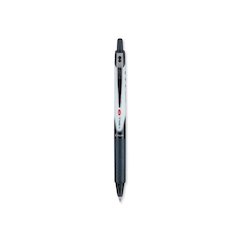 VBall RT Liquid Ink Rollerball Pen, Retractable, Extra-Fine 0.5 mm, Black Ink, Black/White Barrel
