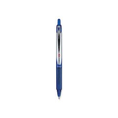 VBall RT Liquid Ink Rollerball Pen, Retractable, Fine 0.7 mm, Blue Ink, Blue/White Barrel