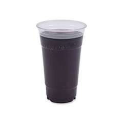 Clear Plastic PET Cups, 24 oz, 50 Cups/Sleeve, 12 Sleeves/Carton